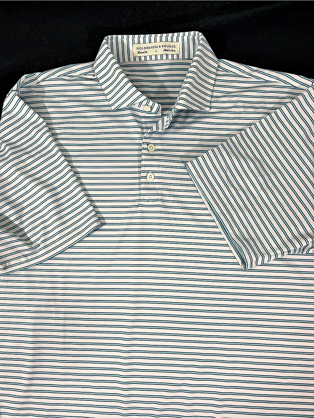 Holderness & Bourne Striped Short Sleeve Golf Shirt